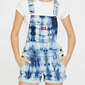 Dickies Tie Dye Overall Shorts NWT